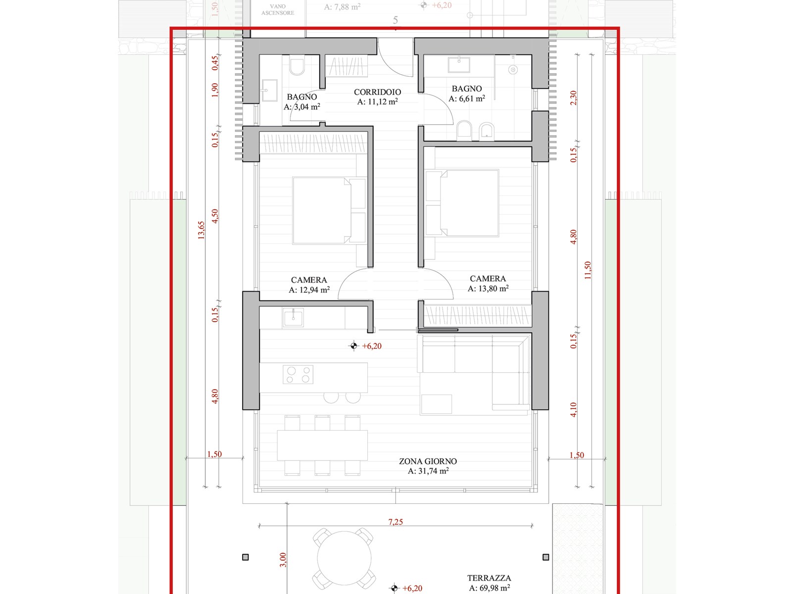 Wohnung 5 - Letzter Stock